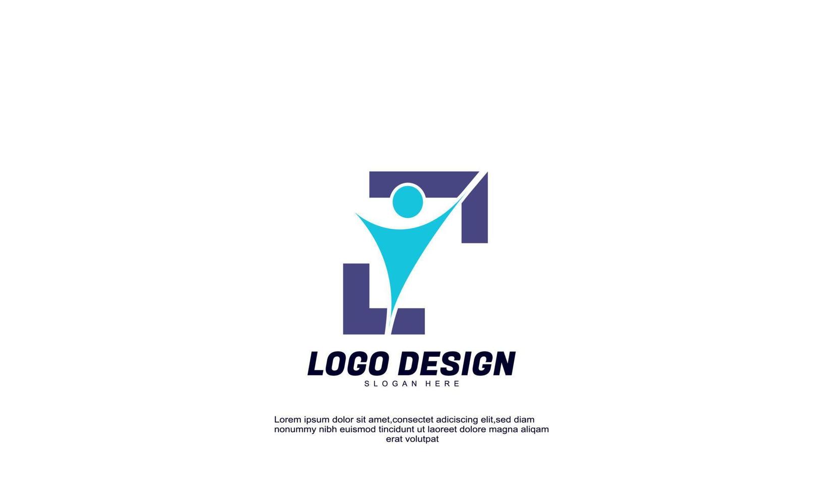 logo de personnes modernes d'inspiration créative abstraite stock pour vecteur de conception d'entreprise ou d'entreprise avec un design plat