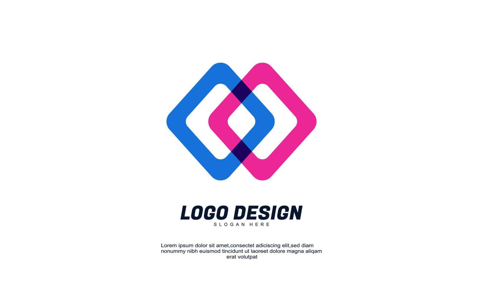stock abstrait créatif icône moderne design éléments de logo idéal pour l'identité et les logotypes de la marque de l'entreprise vecteur