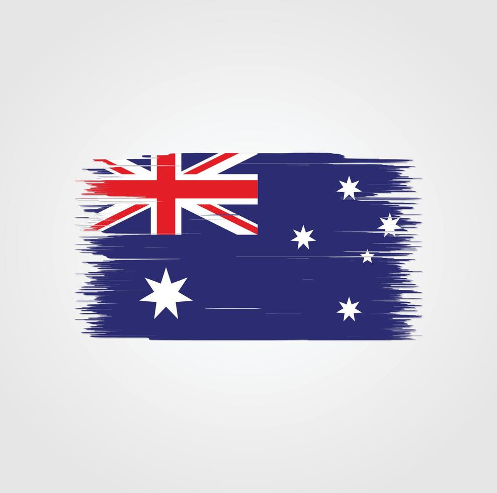 drapeau australien avec style pinceau vecteur