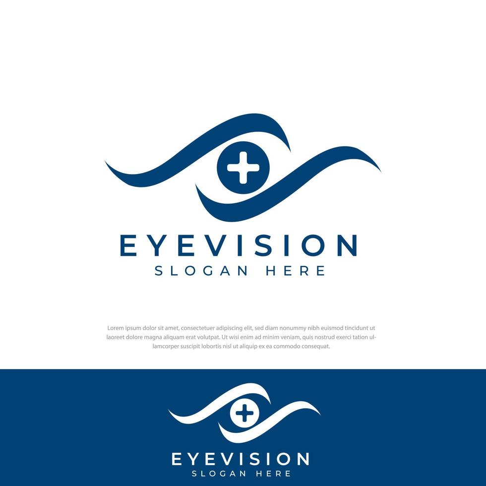 logo abstrait simple symbole de santé oculaire, soins oculaires, symbole, icône, modèle. vecteur