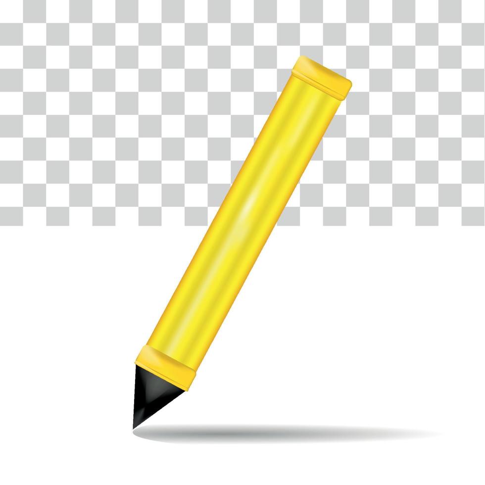 Fichier vectoriel de conception d'icône de crayon 3d