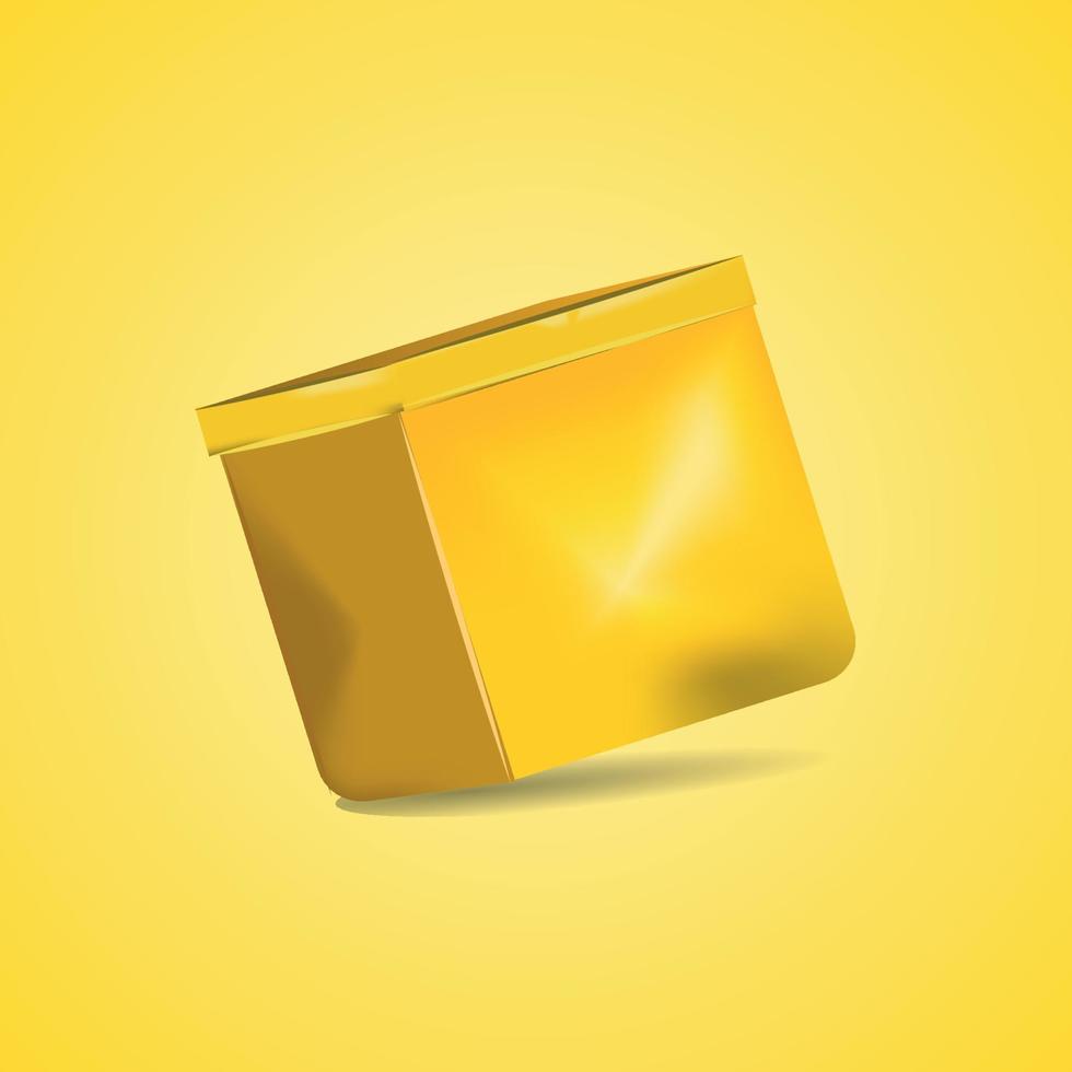 fichier vectoriel de conception d'icône de boîte 3d