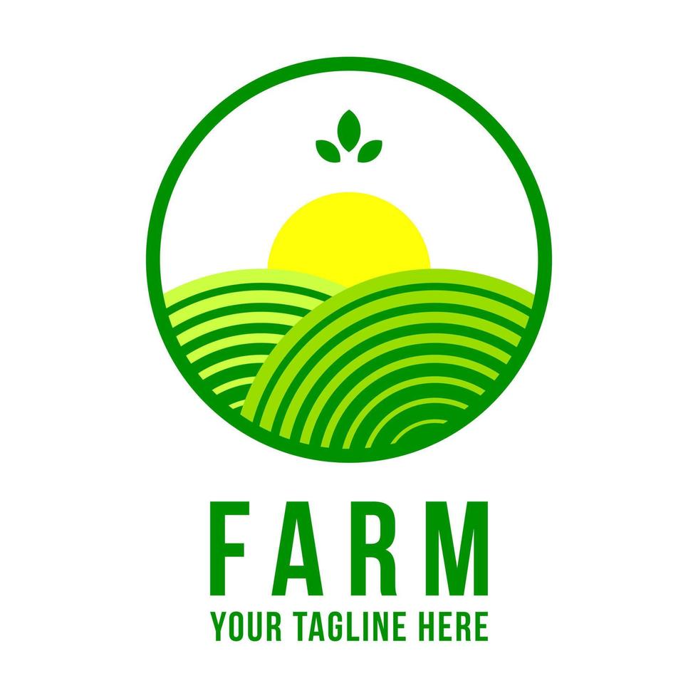 vecteur de logo de ferme