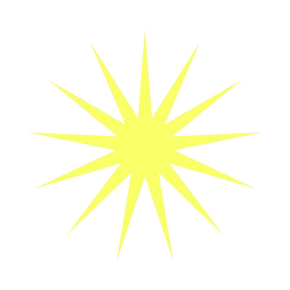 une étoile à plusieurs pointes avec des rayons pointus vecteur