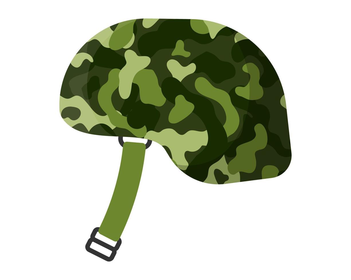 uniforme de soldat, casque ou casquette militaire de l'armée de camouflage vert olive kaki pour protéger la tête. vecteur