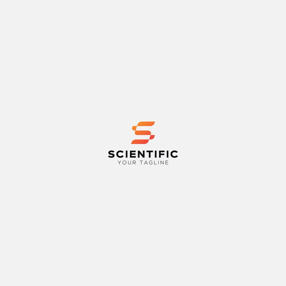 logo scientifique de connexion simple lettre s vecteur