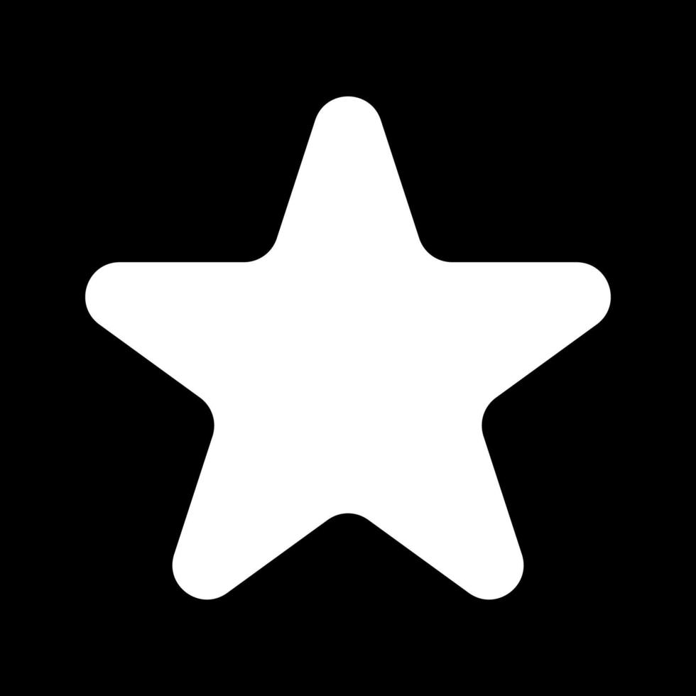 icône de couleur blanche étoile. vecteur