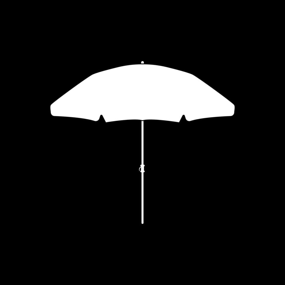 icône de couleur blanche de parapluie de plage. vecteur