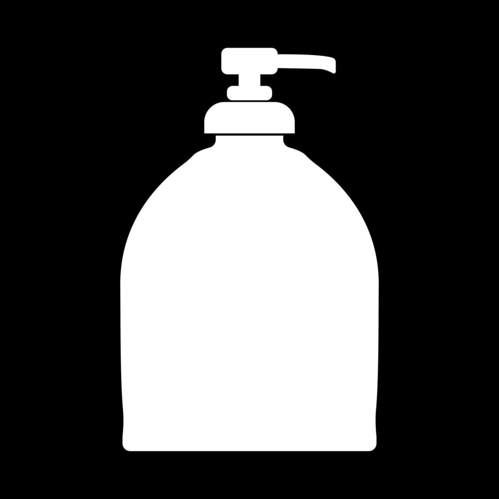 bouteille d'icône de couleur blanche de savon liquide. vecteur