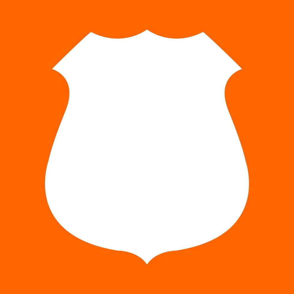 icône blanche d'insigne de police. vecteur