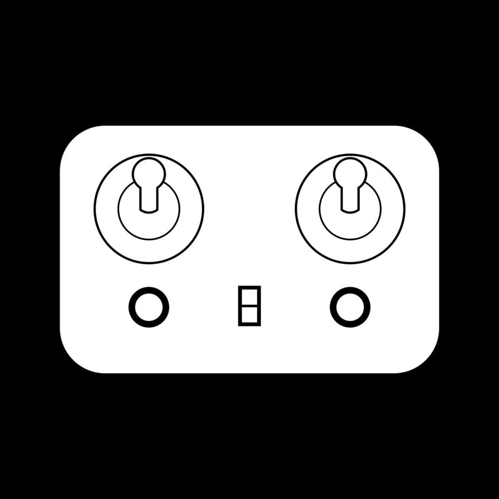 icône de couleur blanche de la télécommande. vecteur
