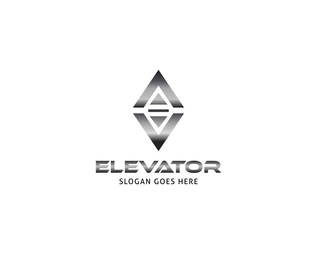 modèle vectoriel de logo d'ascenseur ou d'ascenseur