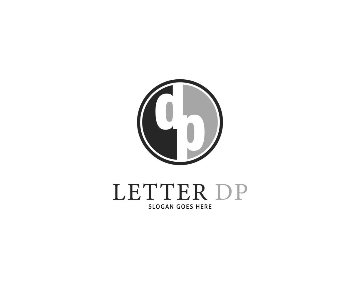 création de modèle de logo lettre initiale dp vecteur