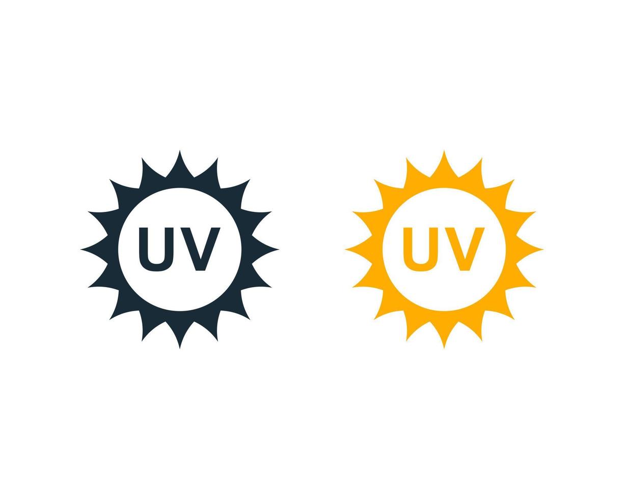 coup de soleil ultraviolet, conception d'illustration de modèle de logo vectoriel d'icône solaire