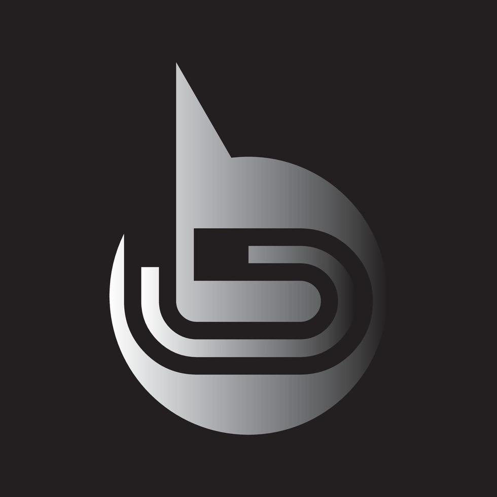 vecteur de conception de logo lettre b