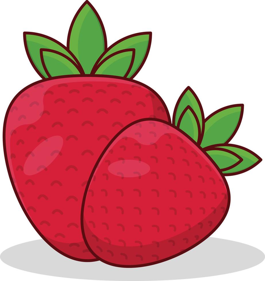 illustration vectorielle de fraise sur fond transparent. symboles de qualité supérieure. icône de couleur plate de ligne vectorielle pour le concept et la conception graphique. vecteur