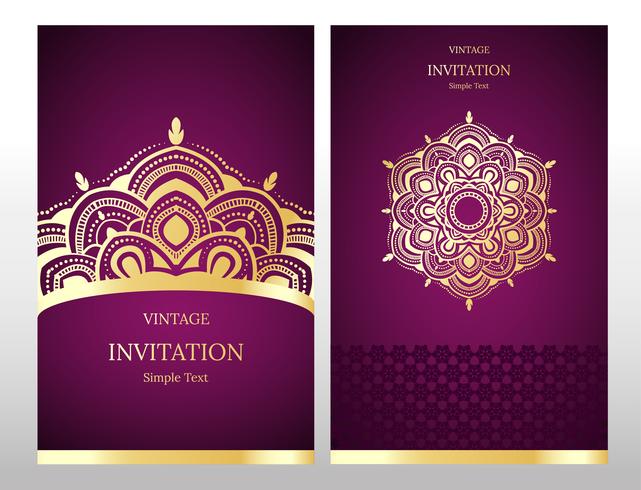 Invitation de mariage ou de carte avec abstrait. Islam, arabe, indien, Dubaï. vecteur