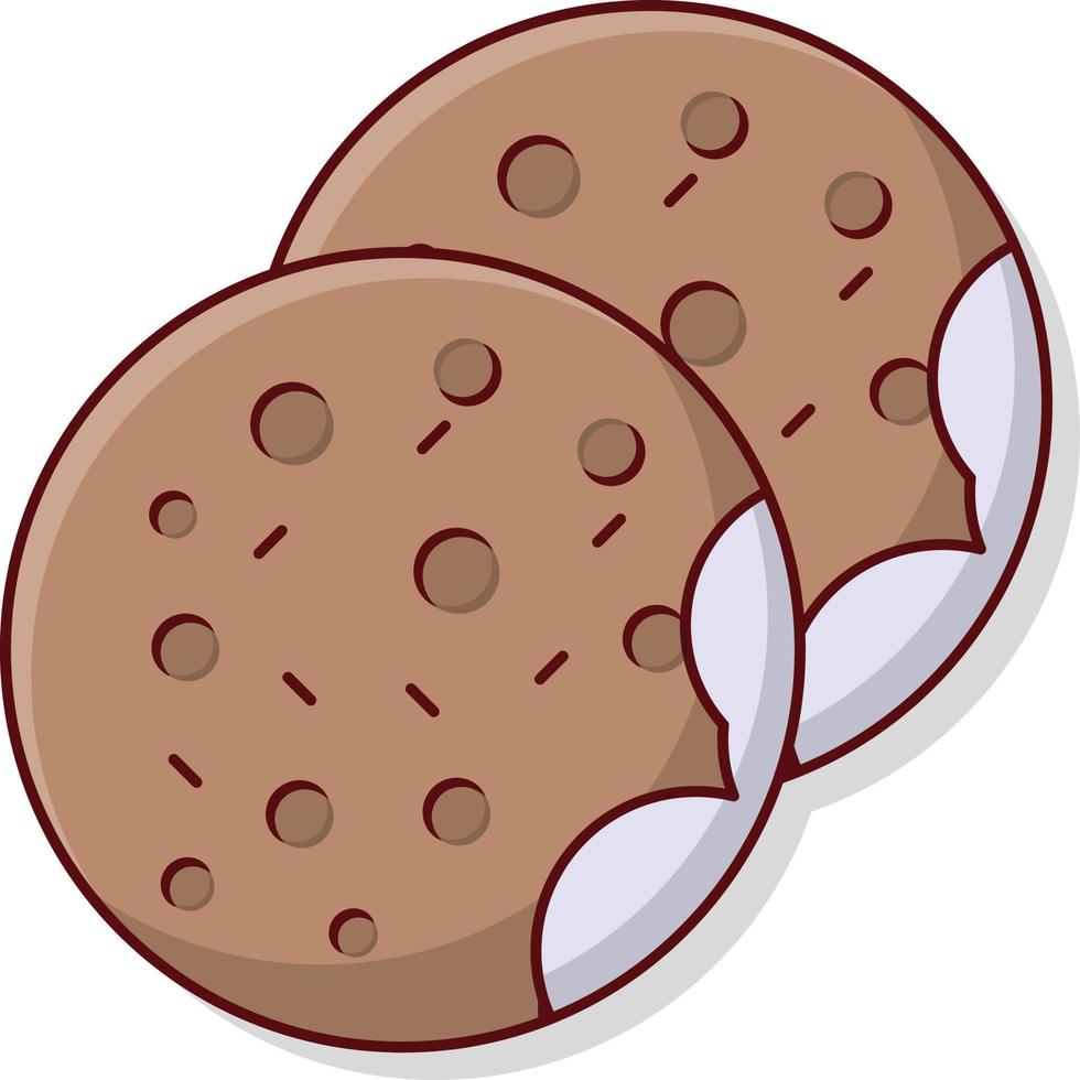 illustration vectorielle de biscuits sur fond transparent. symboles de qualité supérieure. icône de couleur plate de ligne vectorielle pour le concept et la conception graphique. vecteur