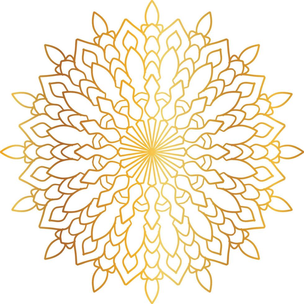 conception de mandala doré, look royal et art du design, ancien, traditionnel vecteur