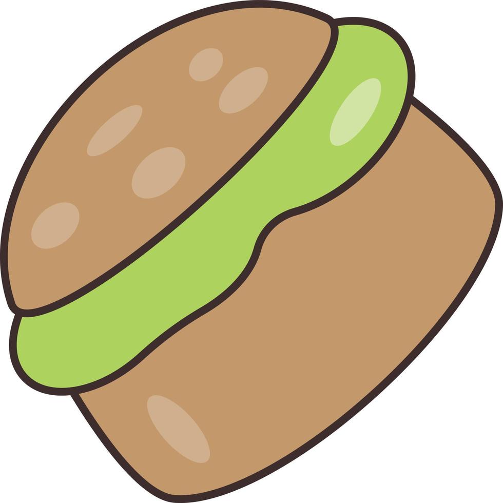 illustration vectorielle de hamburger sur un fond transparent. symboles de qualité supérieure. icône de couleur plate de ligne vectorielle pour le concept et la conception graphique. vecteur