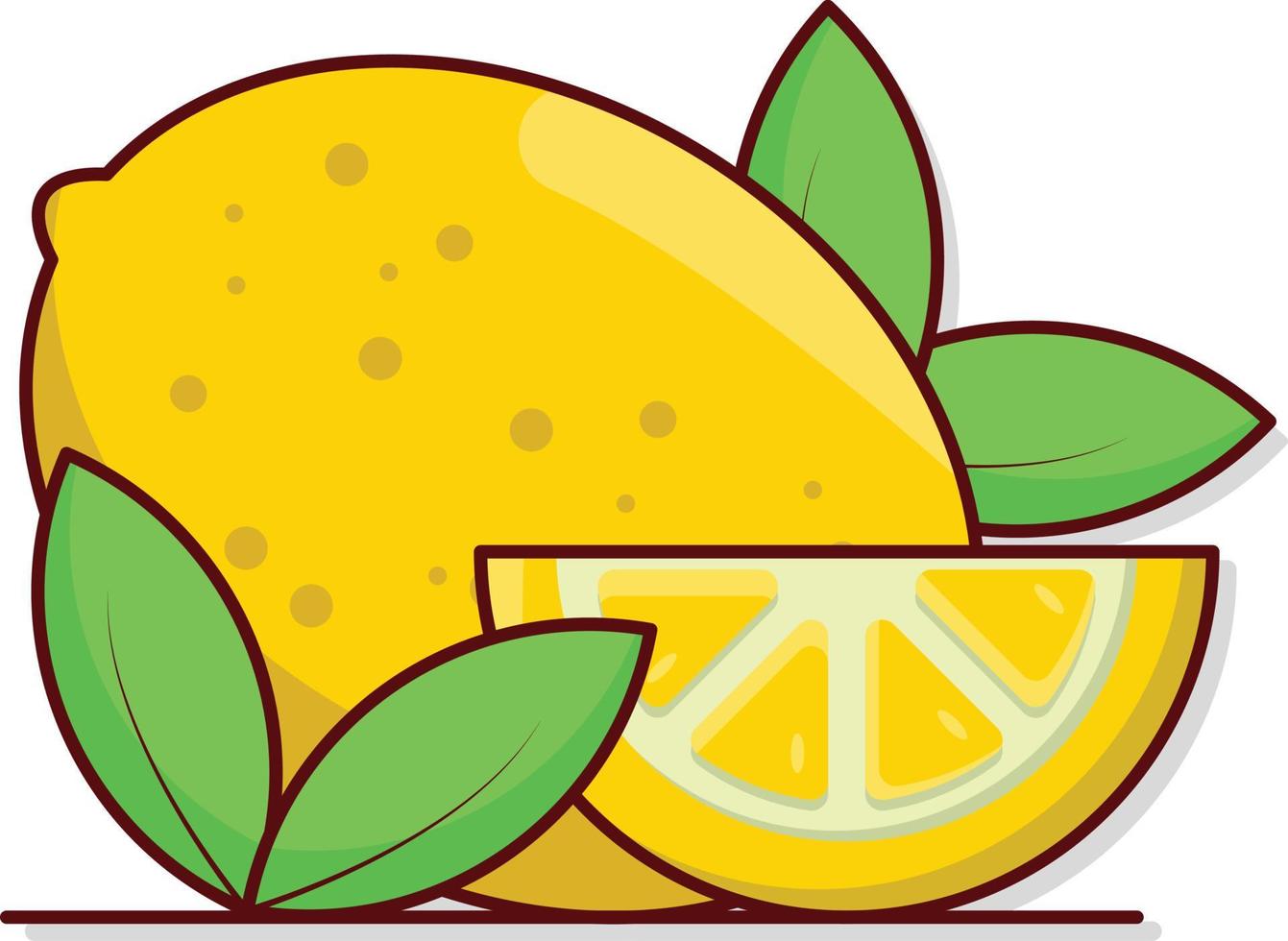 illustration vectorielle de citron sur fond transparent. symboles de qualité supérieure. icône de couleur plate de ligne vectorielle pour le concept et la conception graphique. vecteur