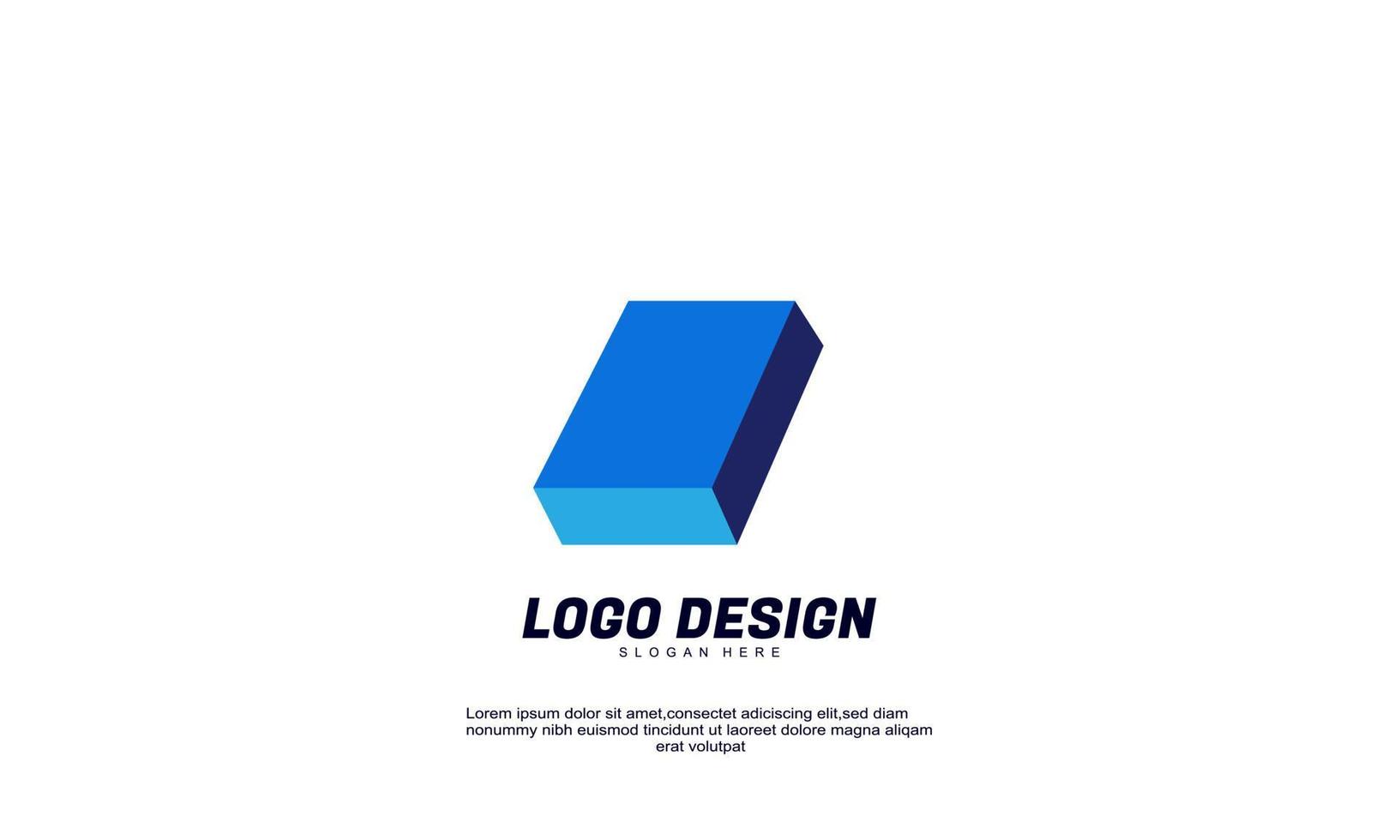 stock idée créative abstraite pour la construction de logo et entreprise vecteur de design plat coloré