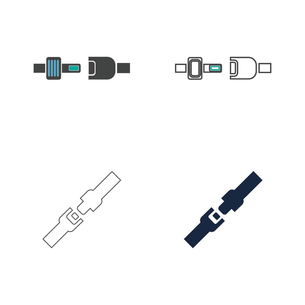 ceinture de sécurité, badge, modèle de conception d'illustration d'icône vectorielle vecteur