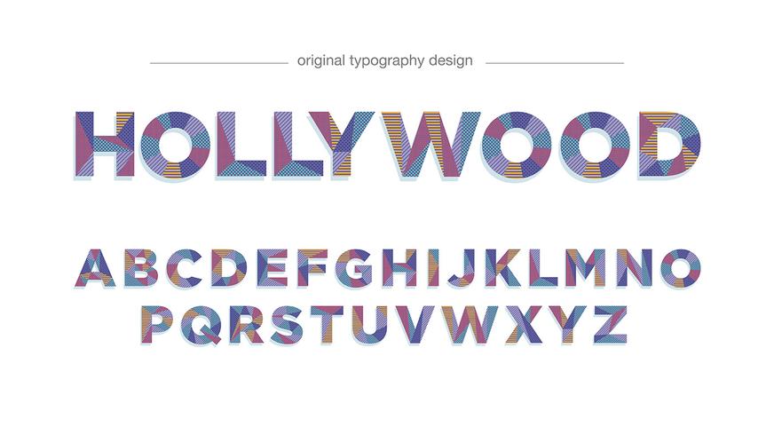 Modèle de typographie coloré vecteur
