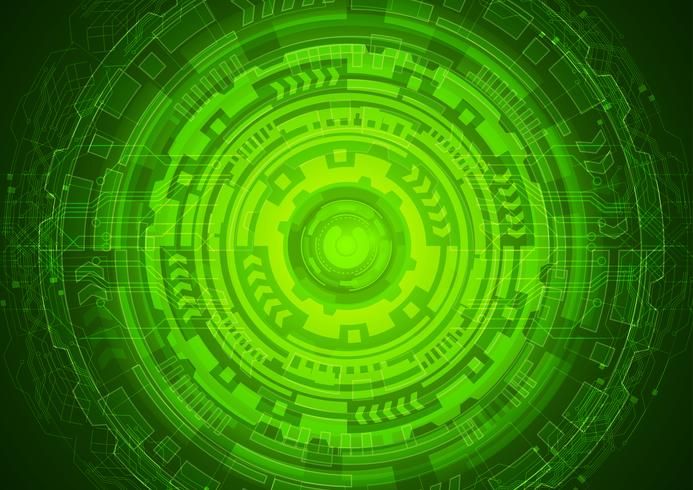 concept de cyber-sécurité des yeux verts, résumé salut vitesse internet numérique. technologie future, fond de vecteur. vecteur
