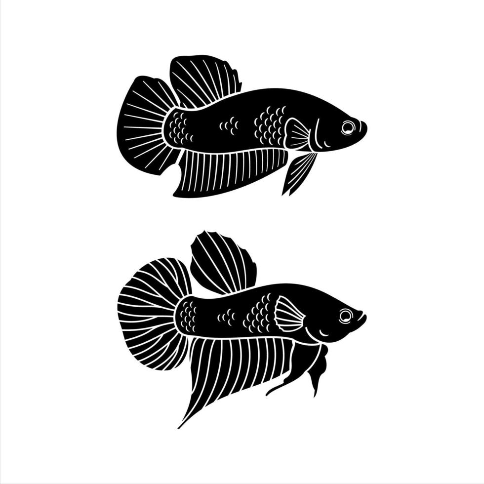 poisson betta icône logo vector.eps vecteur