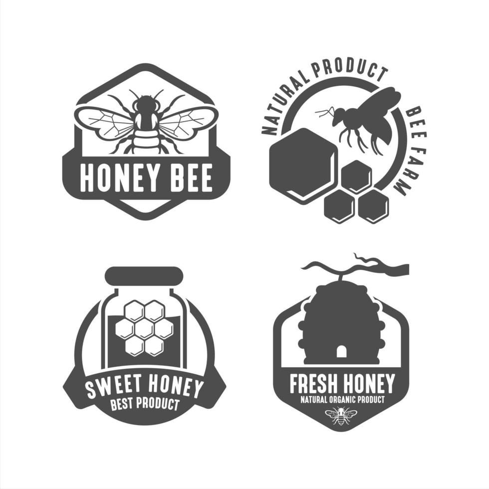 miel doux meilleures collections de logos de produits vecteur