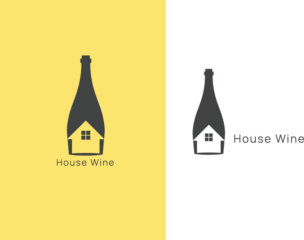 maison de vin abstraite. vecteur de logo de contour de raisin de vin