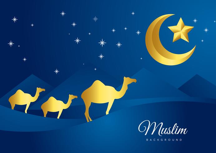 Illustration vectorielle de conception de carte de voeux de fête islamique Eid Mubarak vecteur
