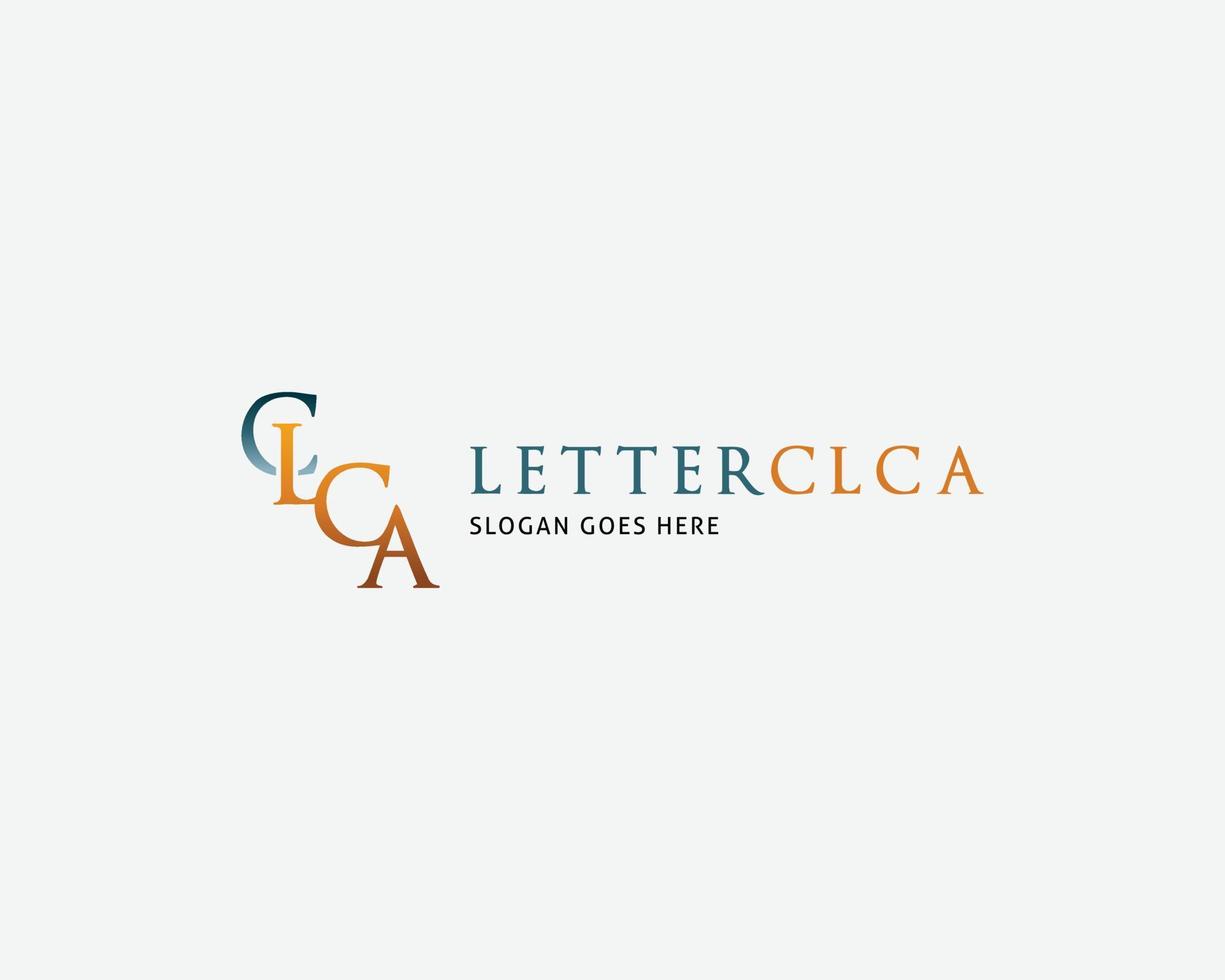 création de modèle de logo lettre initiale clca vecteur