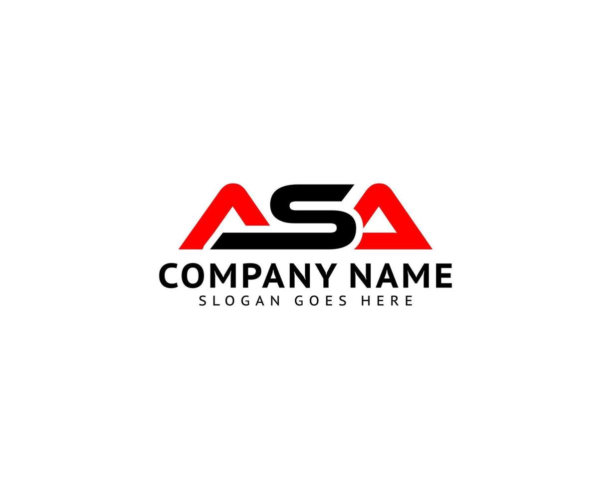 lettre initiale création de modèle de logo asa vecteur