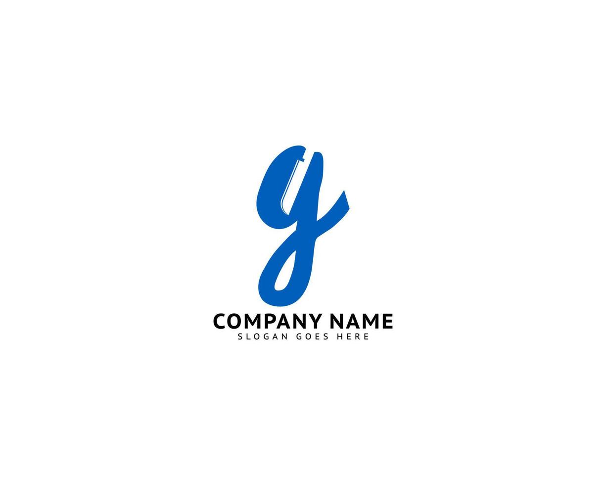 lettre initiale g avec concept de design de logo de couteau vecteur
