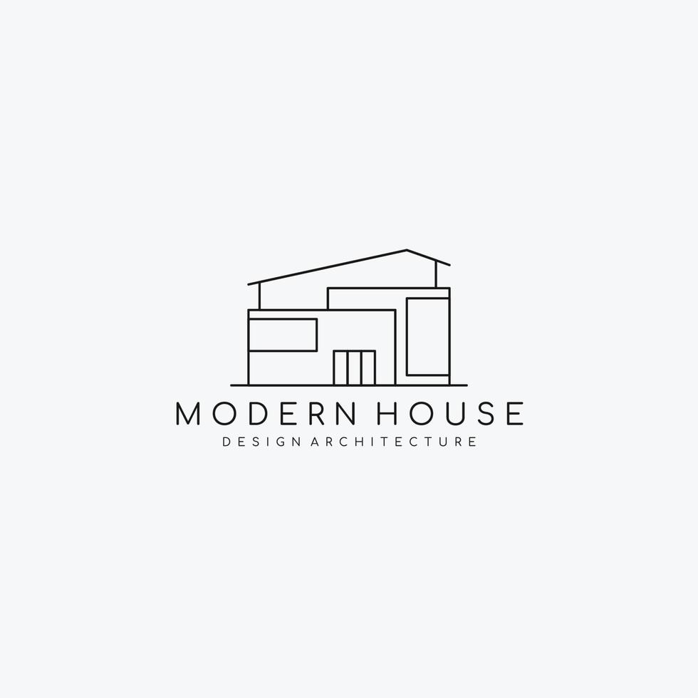 modèle de logo minimaliste de maison moderne. conception de logo simple. illustration vectorielle. vecteur