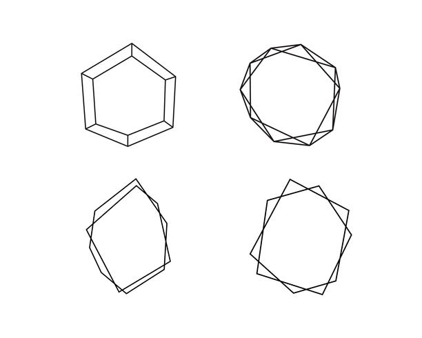 Collection de formes rondes géométriques avec la place pour le texte. Ensemble de cercle en vecteur. Logo symbole et icônes. Illustration isolée sur fond blanc vecteur
