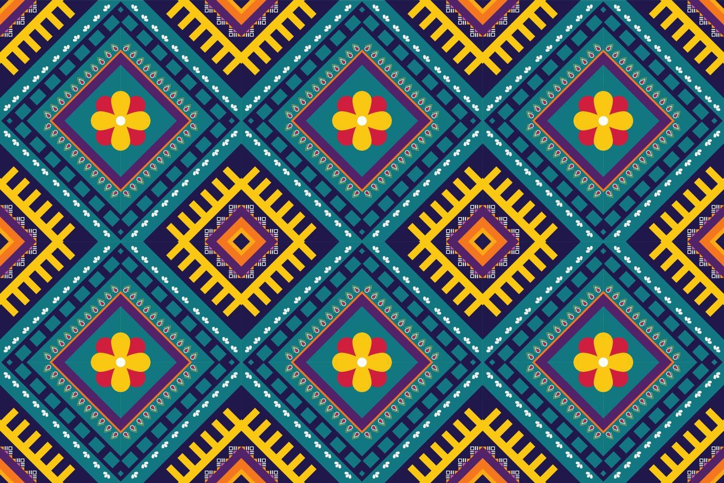 motif ethnique géométrique oriental harmonieux pour le fond ou le papier peint. conception de rideau de sol en moquette vecteur