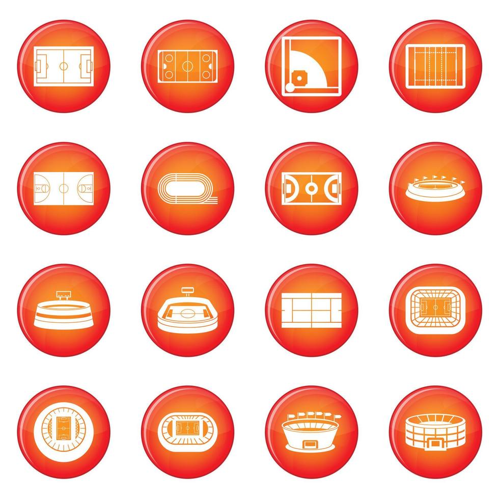 ensemble vectoriel d'icônes de stade de sport