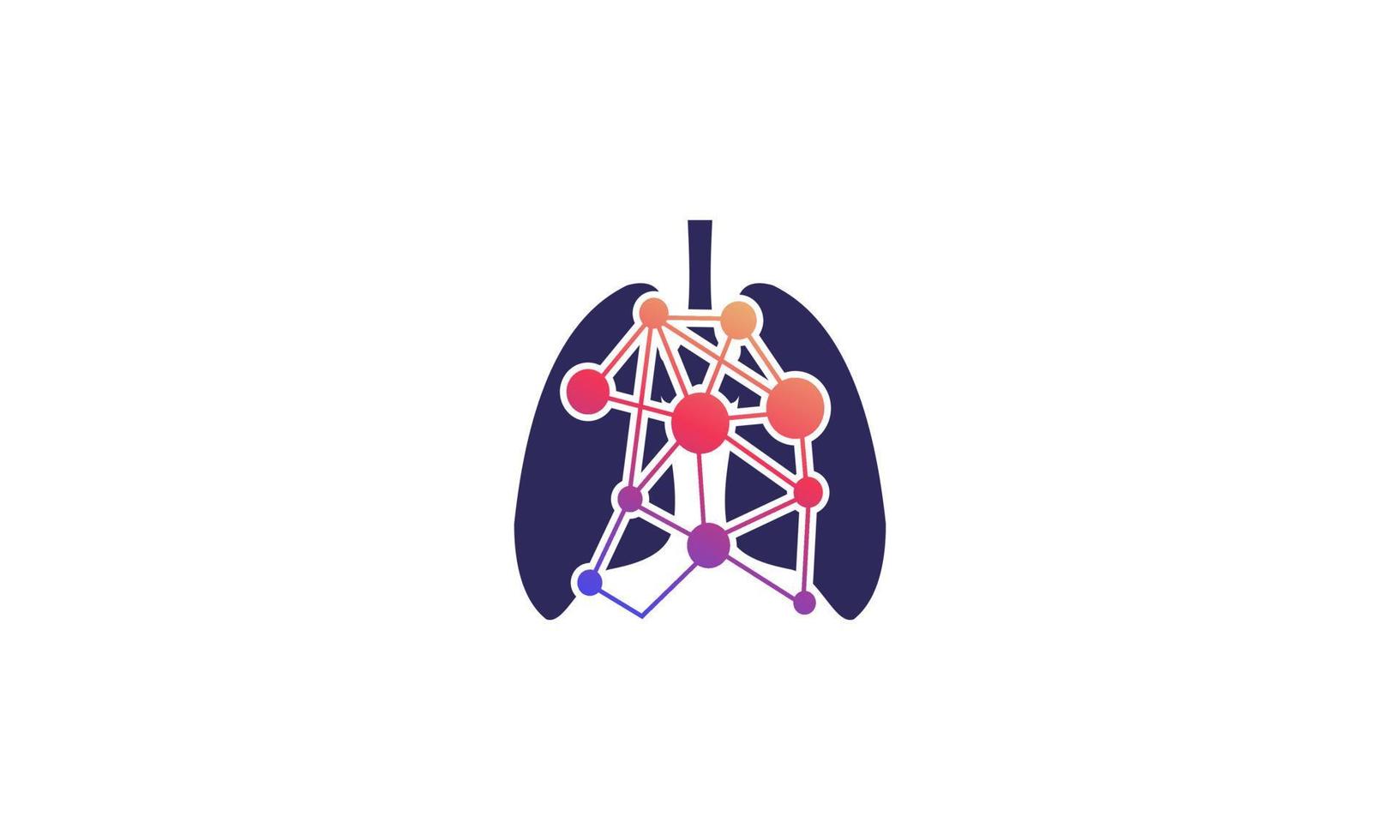 stock vecteur poumons tech logo designs concept vecteur poumons pixel tech logo poumons soins logo modèle