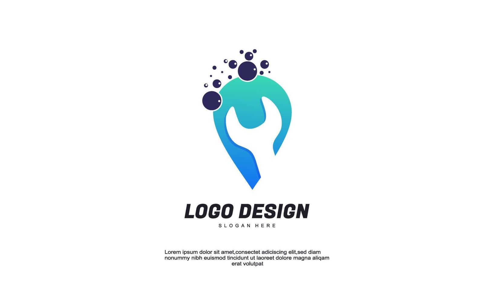 vecteur de stock cartes créatives icône d'entreprise propre et collection de services pour le logo d'identité d'entreprise
