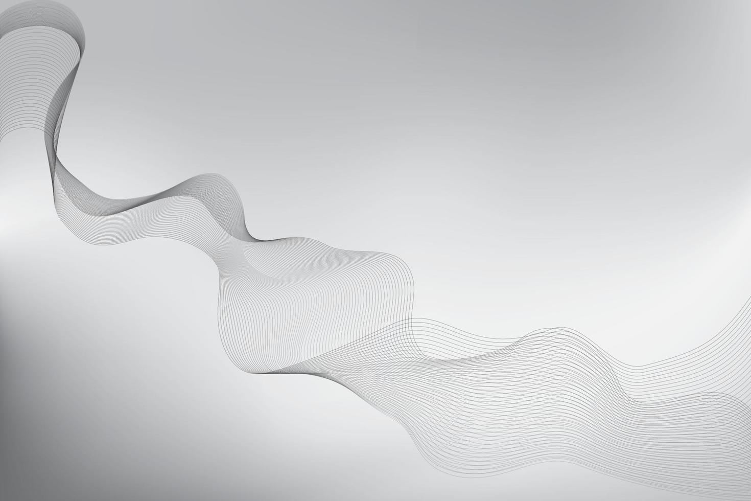 élément vague abstrait sur fond gris avec des rayures modernes. illustration vectorielle. vecteur