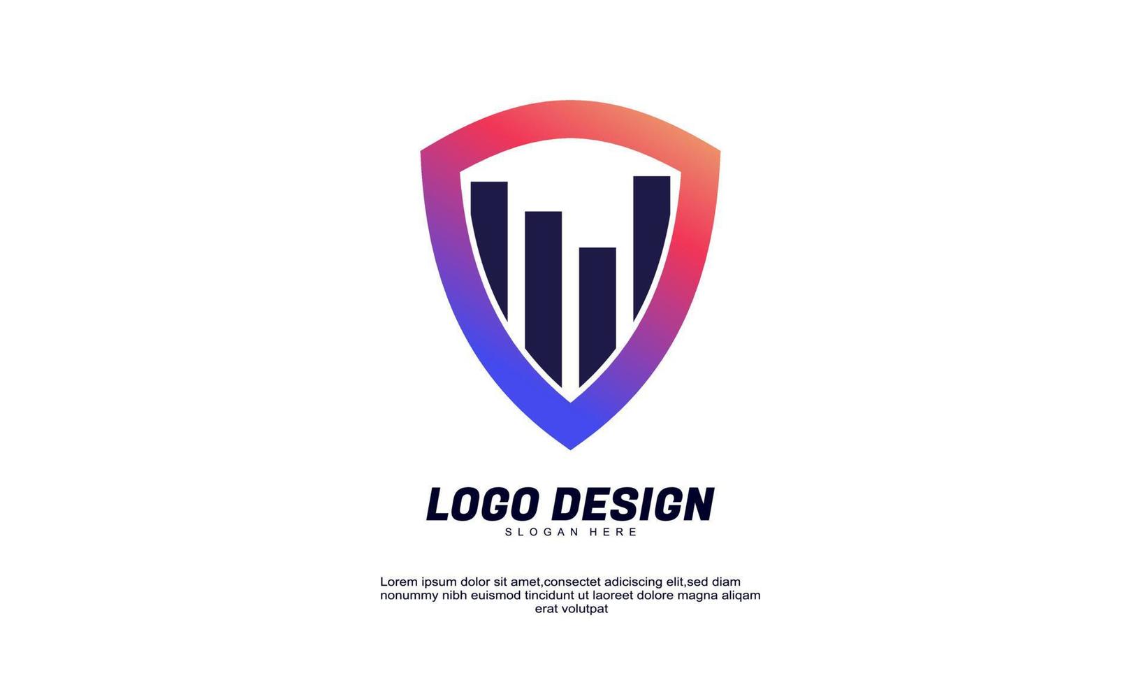 abstract illustration creative finance company logo business concept design vector