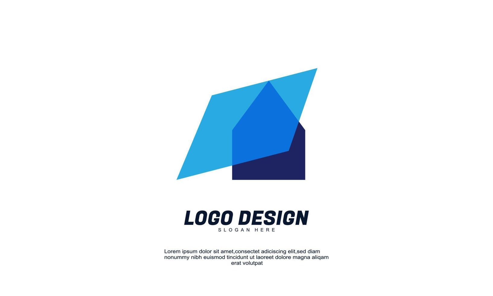 élément de logo de conception de société créative abstraite stock impressionnant avec modèle de carte de visite meilleur pour l'identité de la marque et le vecteur de logo