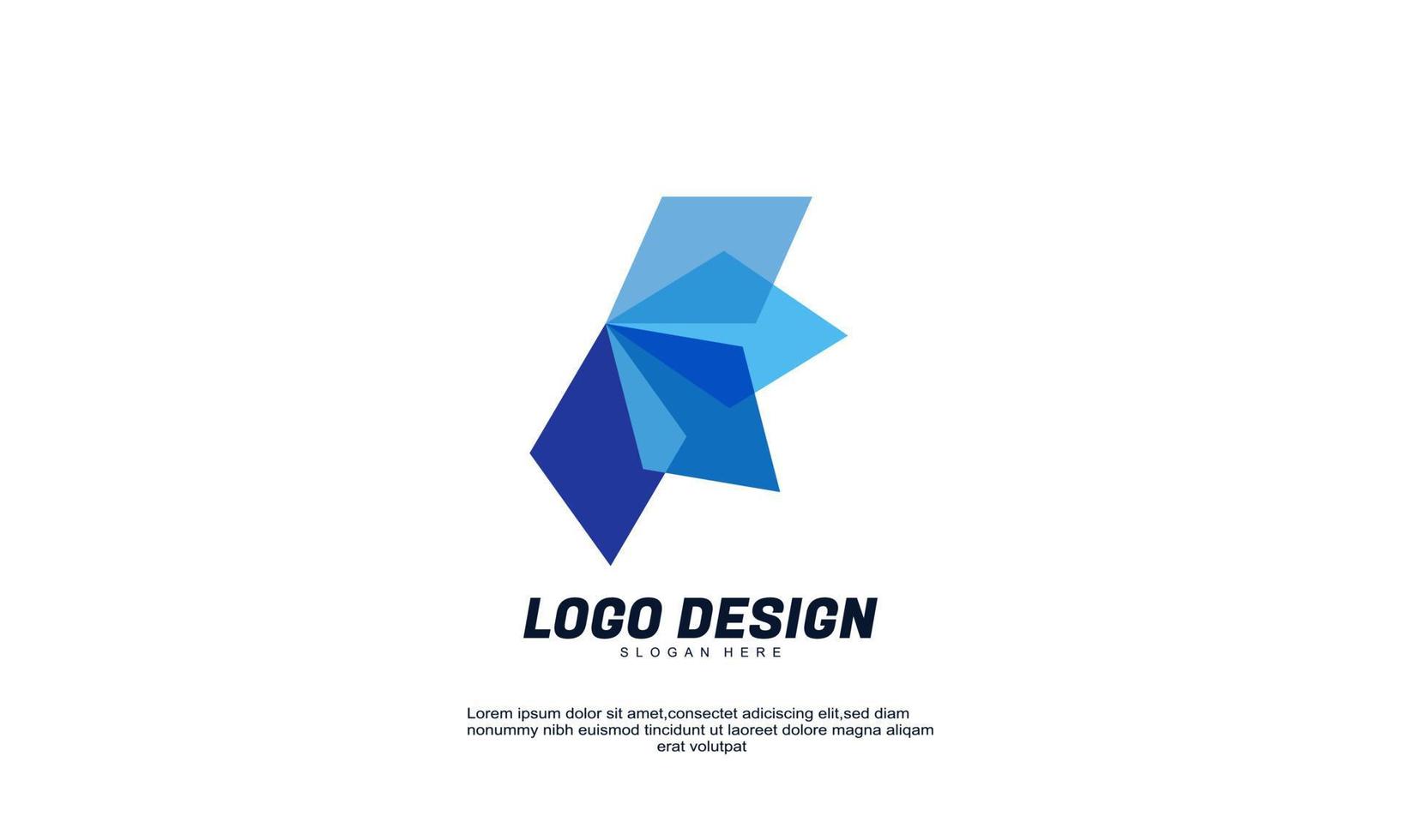 stock abstrait créatif société logo transparence coloré superposition vecteur icône logo design plat