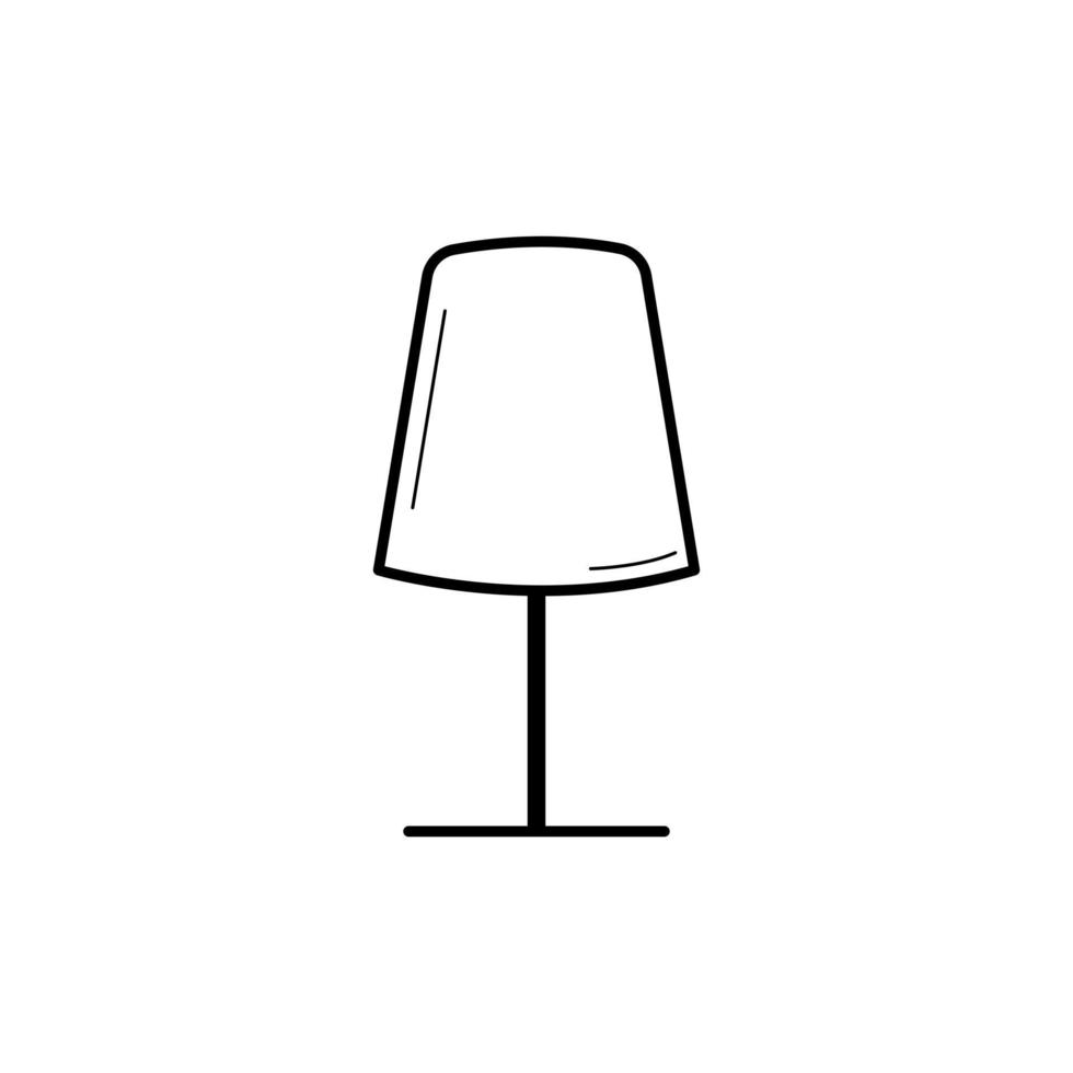 icône linéaire de la lampe. symbole de contour. contour isolé de vecteur