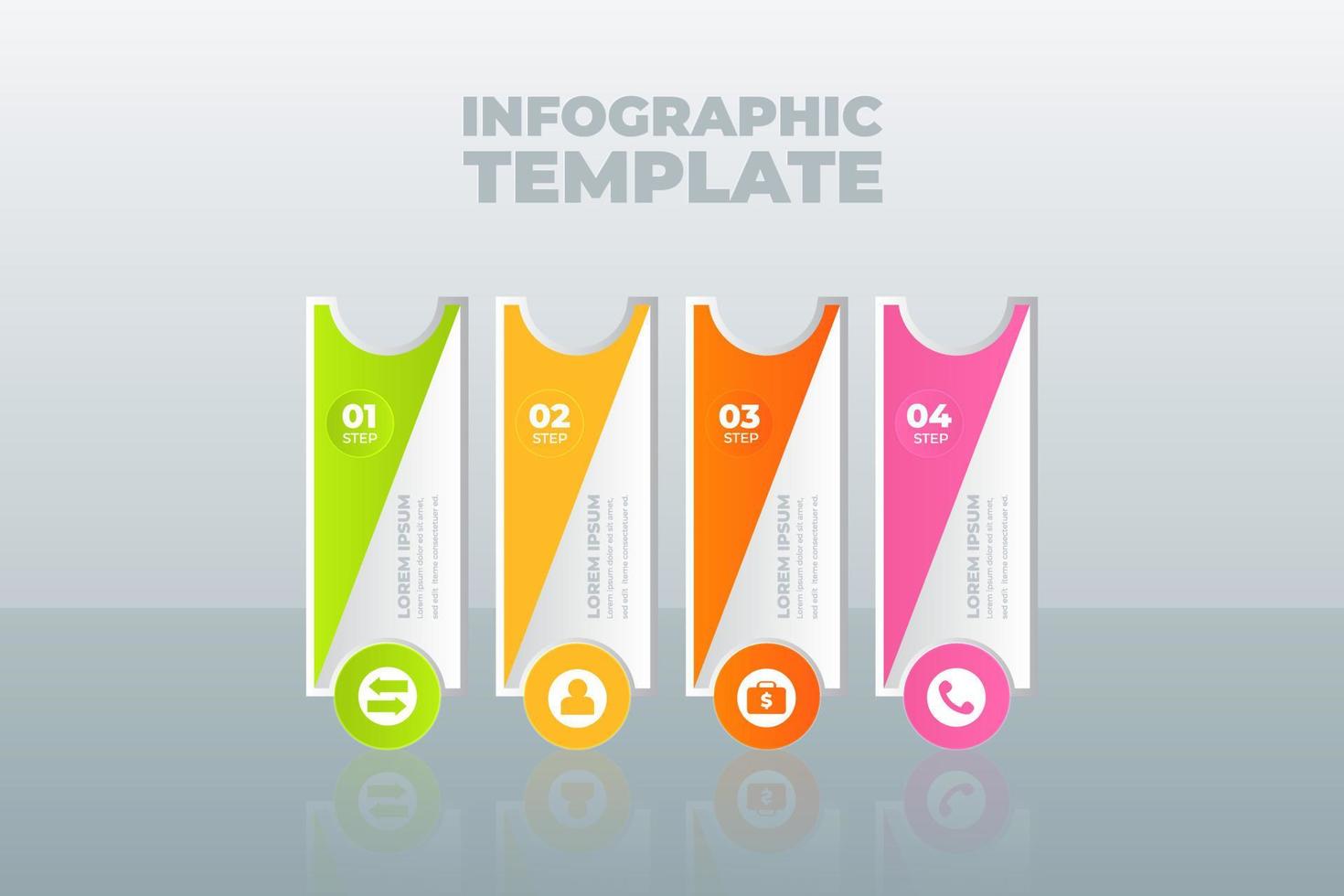 modèle de conception infographique vectoriel avec options ou étapes