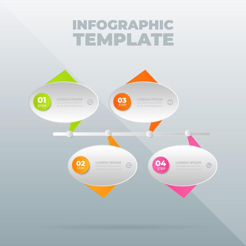 modèle de conception infographique vectoriel avec options ou étapes