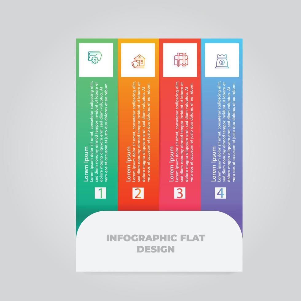 visualisation des données d'entreprise. diagramme de processus. éléments abstraits du graphique, diagramme avec étapes, options, parties ou processus. modèle d'entreprise de vecteur pour la présentation. concept créatif pour infographie.